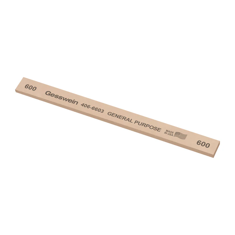Gesswein® General Purpose Stones - 1/2" x 1/8" x 6", 600 Grit  (Pkg. of 12)