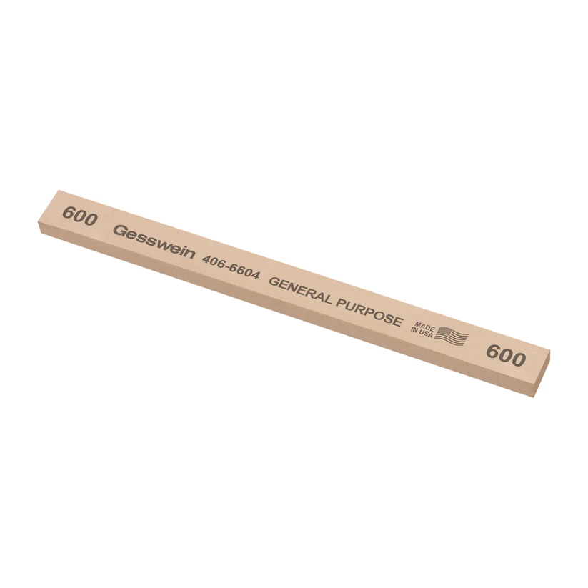 Gesswein® General Purpose Stones - 1/2" x 1/4" x 6", 600 Grit  (Pkg. of 12)