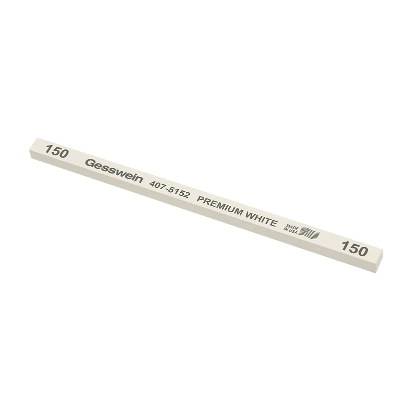 Gesswein® Premium White Stones - 1/4" x 1/4" x 6", 150 Grit  (Pkg. of 12)