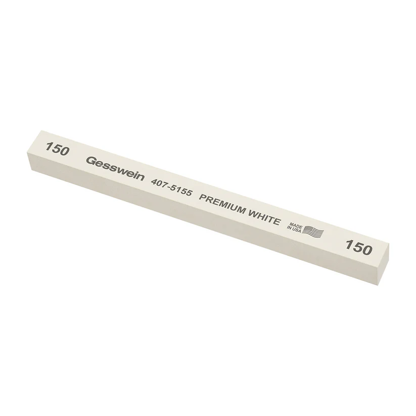 Gesswein® Premium White Stones - 1/2" x 1/2" x 6", 150 Grit  (Pkg. of 6)