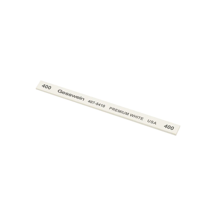 Gesswein® Premium White Stones - 1/4" x 1/16" x 4", 400 Grit  (Pkg. of 12)