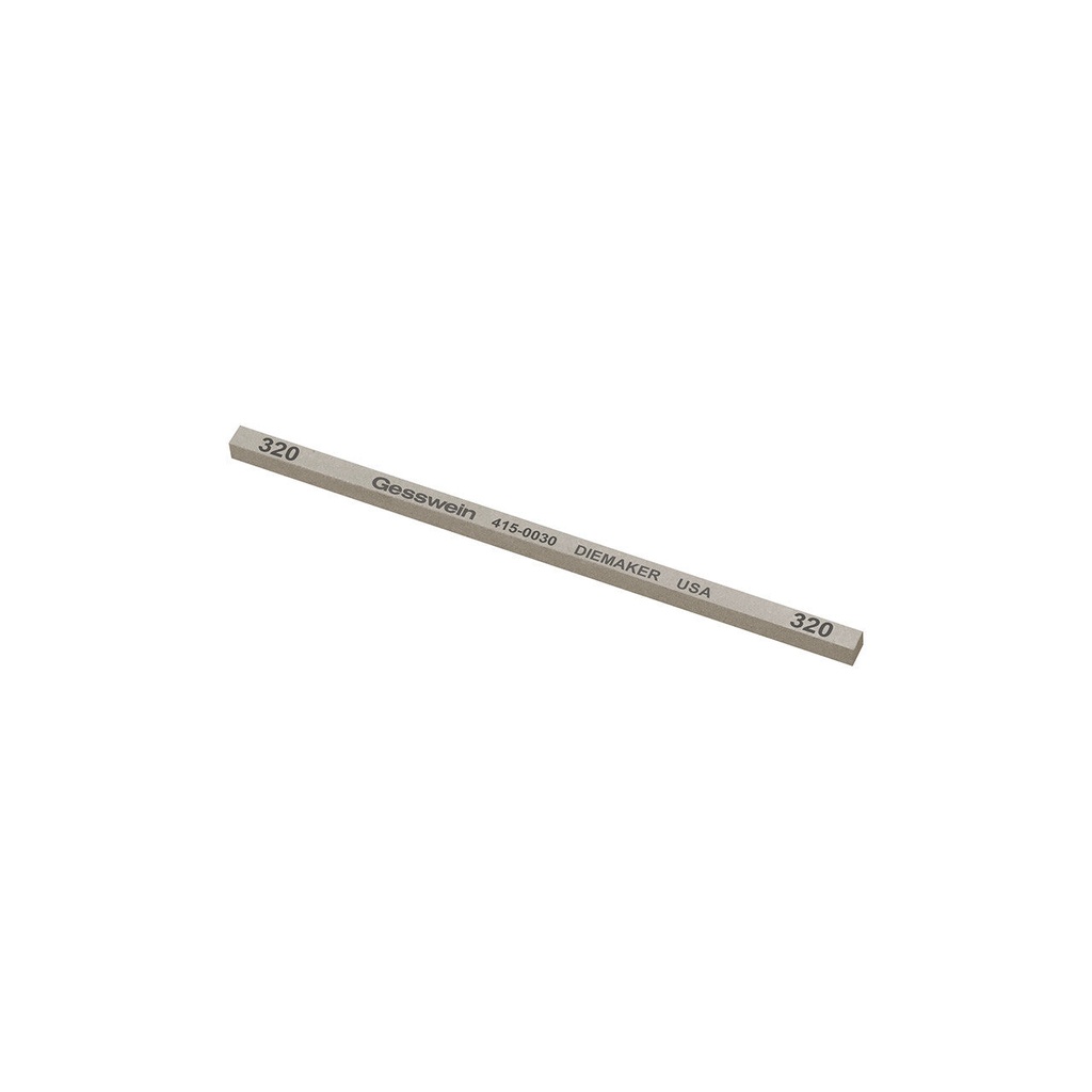 [415-0030] Gesswein® Diemaker Stones - 5/32" x 5/32" x 4", 320 Grit  (Pkg. of 12)