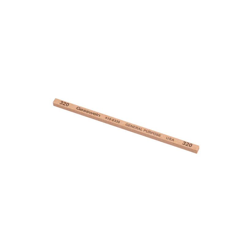 [415-0330] Gesswein® General Purpose Stones - 5/32" x 5/32" x 4", 320 Grit  (Pkg. of 12)