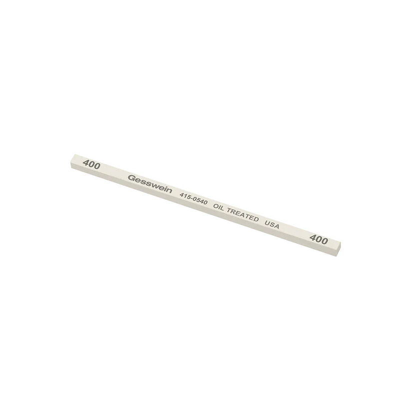 [415-0540] Gesswein® Oil-Treated Stones - 5/32" x 5/32" x 4", 400 Grit  (Pkg. of 12)