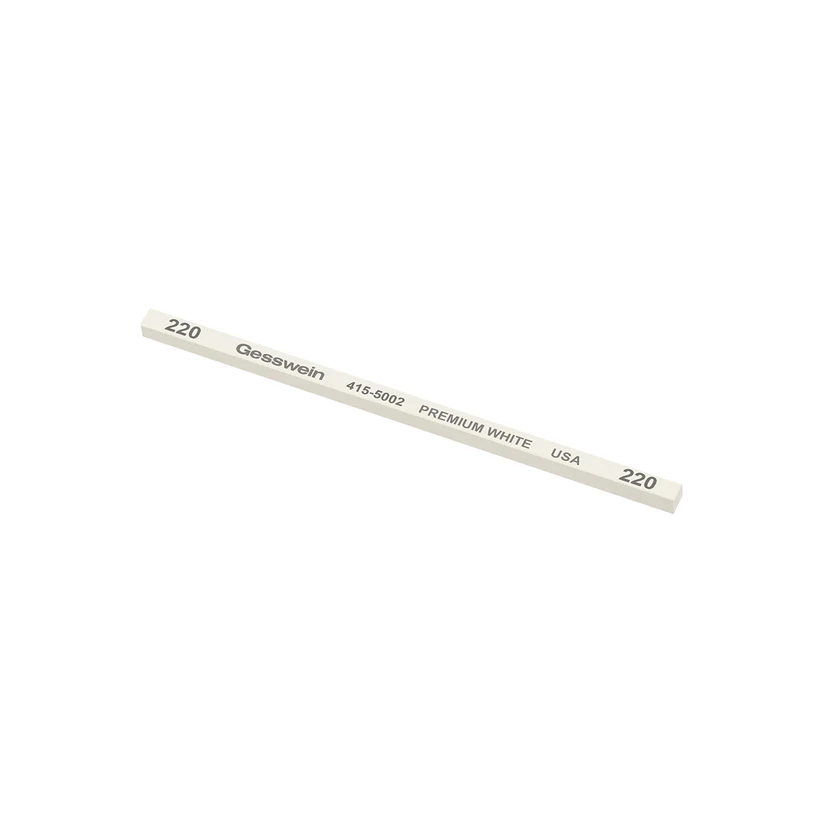 Gesswein® Premium White Stones - 5/32" x 5/32" x 4", 220 Grit  (Pkg. of 12)