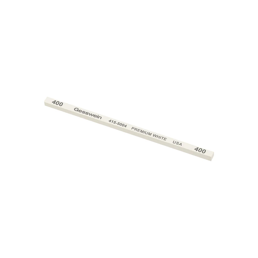 Gesswein® Premium White Stones - 5/32" x 5/32" x 4", 400 Grit  (Pkg. of 12)