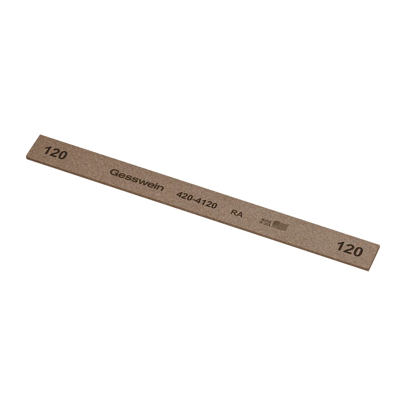 [420-4120] Gesswein® RA Stones - 1/2" x 1/16" x 6", 120 Grit  (Pkg. of 12)