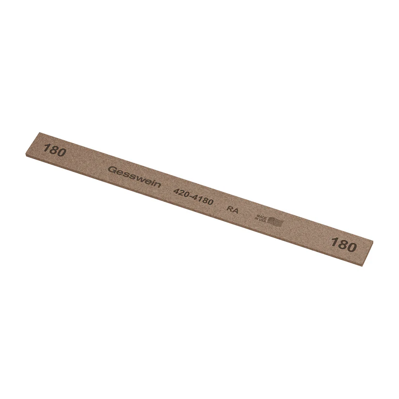 [420-4180] Gesswein® RA Stones - 1/2" x 1/16" x 6", 180 Grit  (Pkg. of 12)