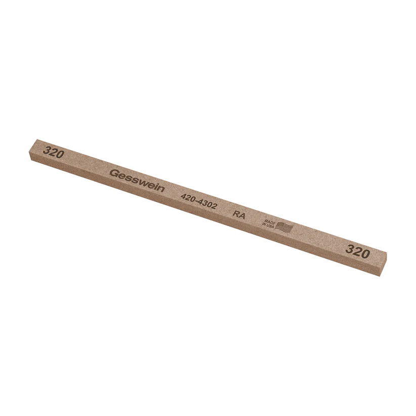 Gesswein® RA Stones - 1/4" x 1/4" x 6", 320 Grit  (Pkg. of 12)