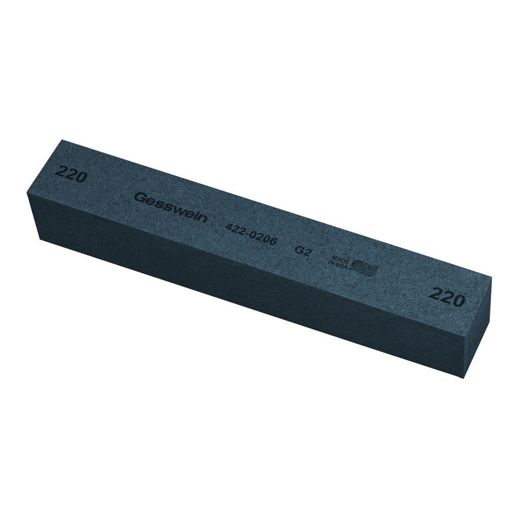 [422-0206] Gesswein® G2 Stones - 1" x 1" x 6", 220 Grit  (Pkg. of 6)