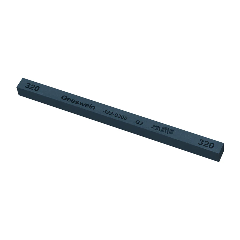 Gesswein® G2 Stones - 3/8" x 3/8" x 6", 320 Grit  (Pkg. of 12)