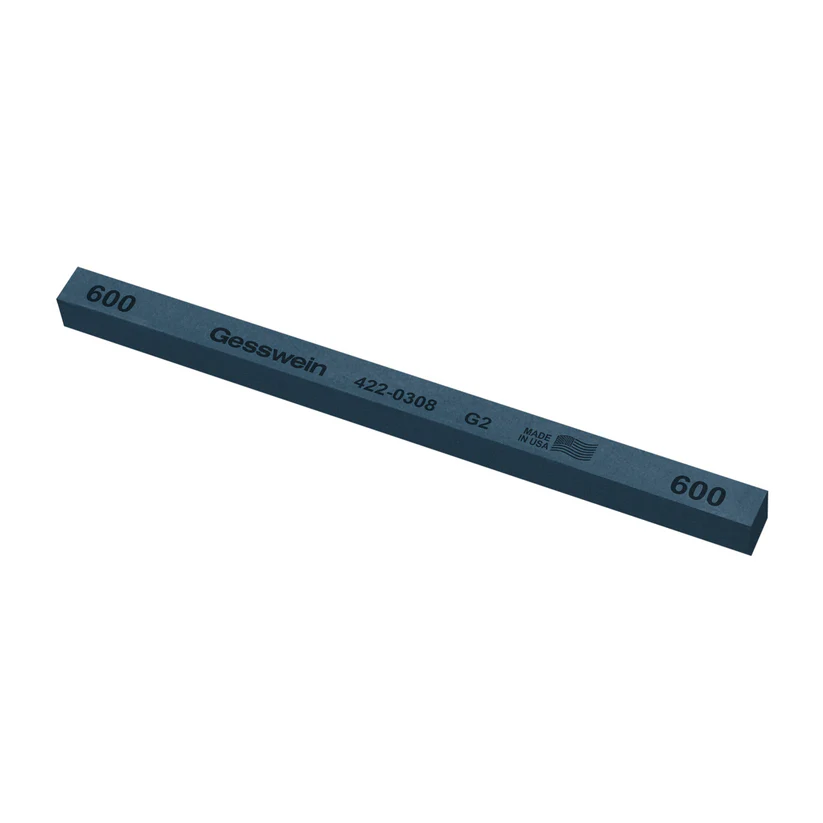 [422-0608] Gesswein® G2 Stones - 3/8" x 3/8" x 6", 600 Grit  (Pkg. of 12)