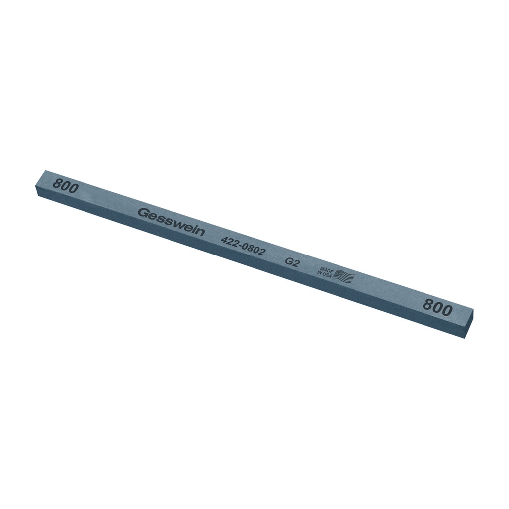 [422-0802] Gesswein® G2 Stones - 1/4" x 1/4" x 6", 800 Grit  (Pkg. of 12)