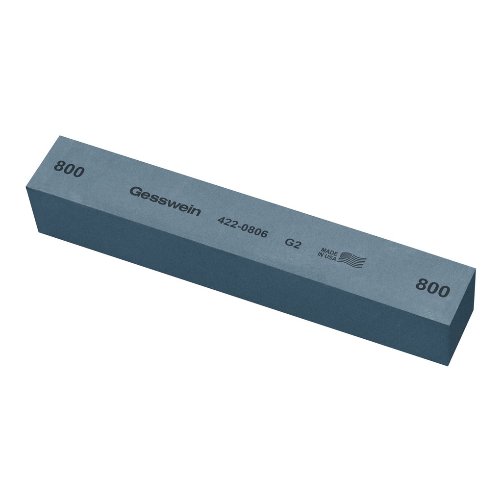 [422-0806] Gesswein® G2 Stones - 1" x 1" x 6", 800 Grit  (Pkg. of 6)
