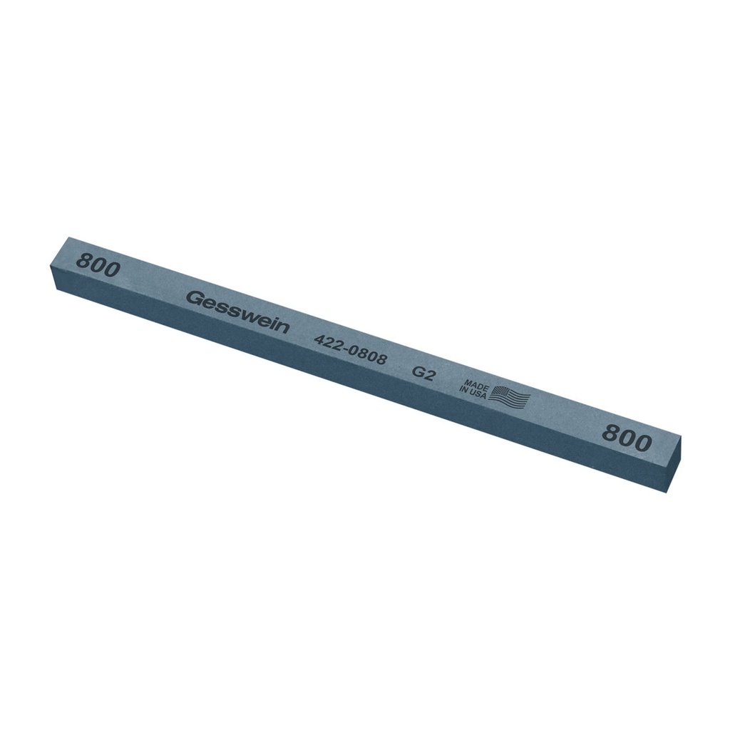 [422-0808] Gesswein® G2 Stones - 3/8" x 3/8" x 6", 800 Grit  (Pkg. of 12)