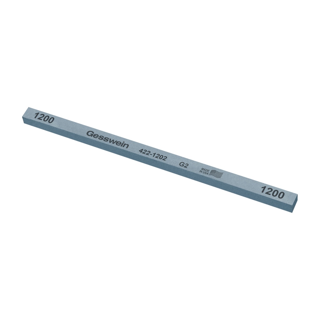 [422-1202] Gesswein® G2 Stones - 1/4" x 1/4" x 6", 1200 Grit  (Pkg. of 12)