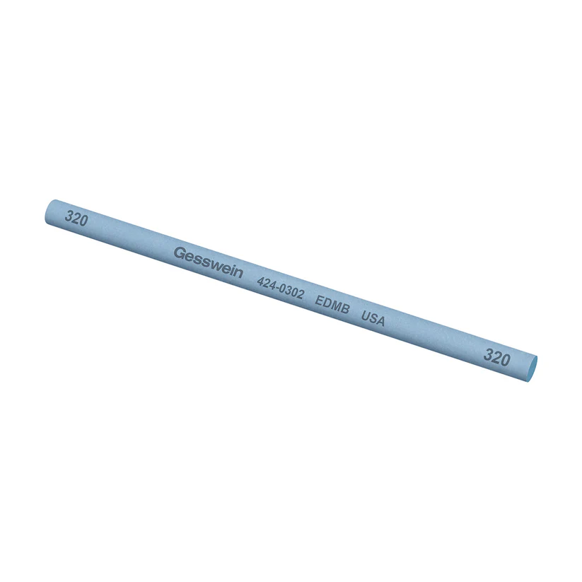 [424-0302] Gesswein® EDM Blue Stones - 1/4" Round x 6", 320 Grit  (Pkg. of 6)