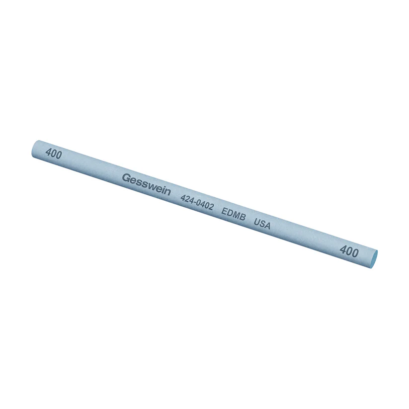 [424-0402] Gesswein® EDM Blue Stones - 1/4" x 6" Round, 400 Grit  (Pkg. of 6)