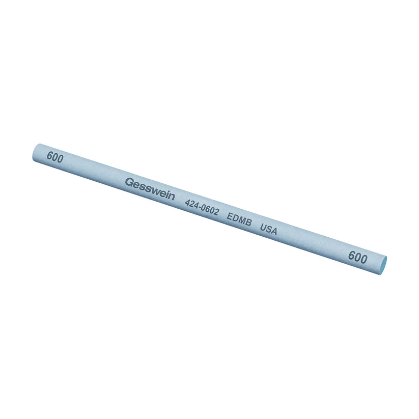 [424-0602] Gesswein® EDM Blue Stones - 1/4" x 6" Round, 600 Grit  (Pkg. of 6)