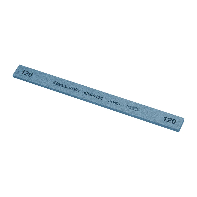 [424-6123] Gesswein® EDM Blue Stones - 1/2" x 1/8" x 6", 120 Grit  (Pkg. of 12)