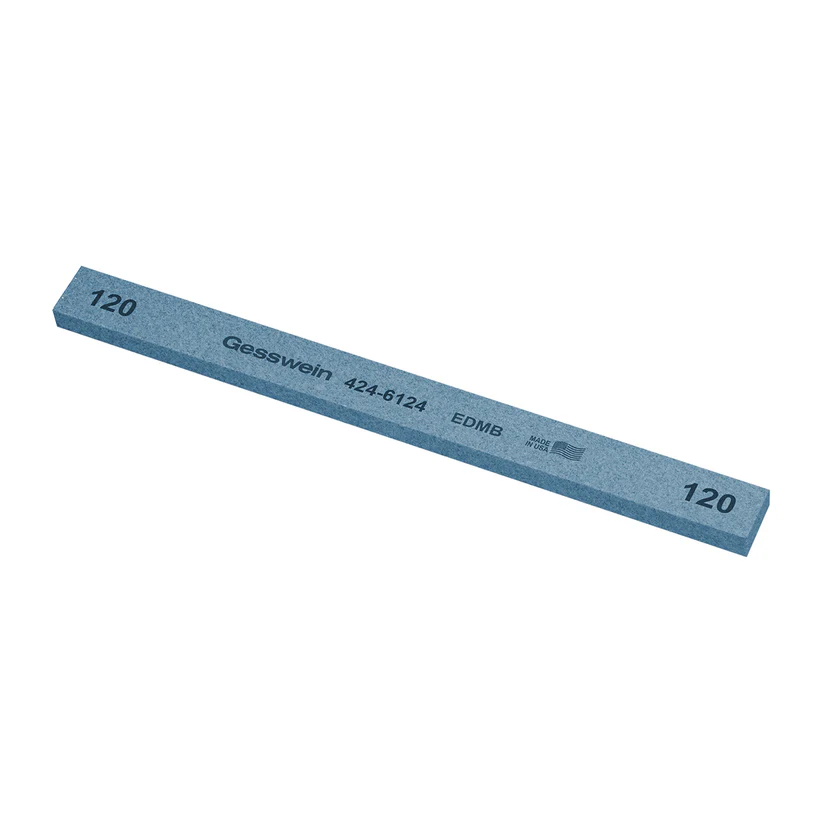 [424-6124] Gesswein® EDM Blue Stones - 1/2" x 1/4" x 6", 120 Grit  (Pkg. of 12)