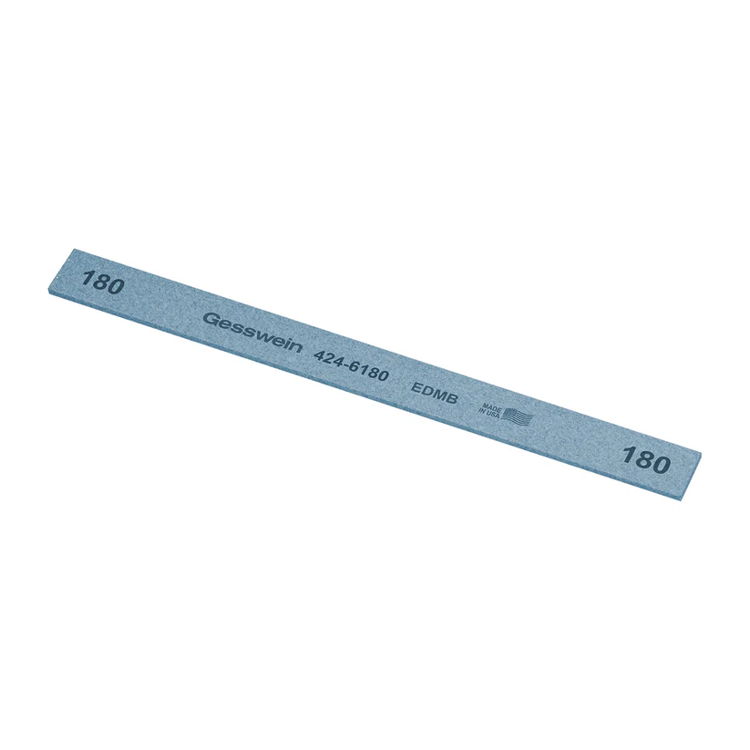 [424-6180] Gesswein® EDM Blue Stones - 1/2" x 1/16" x 6", 180 Grit  (Pkg. of 12)