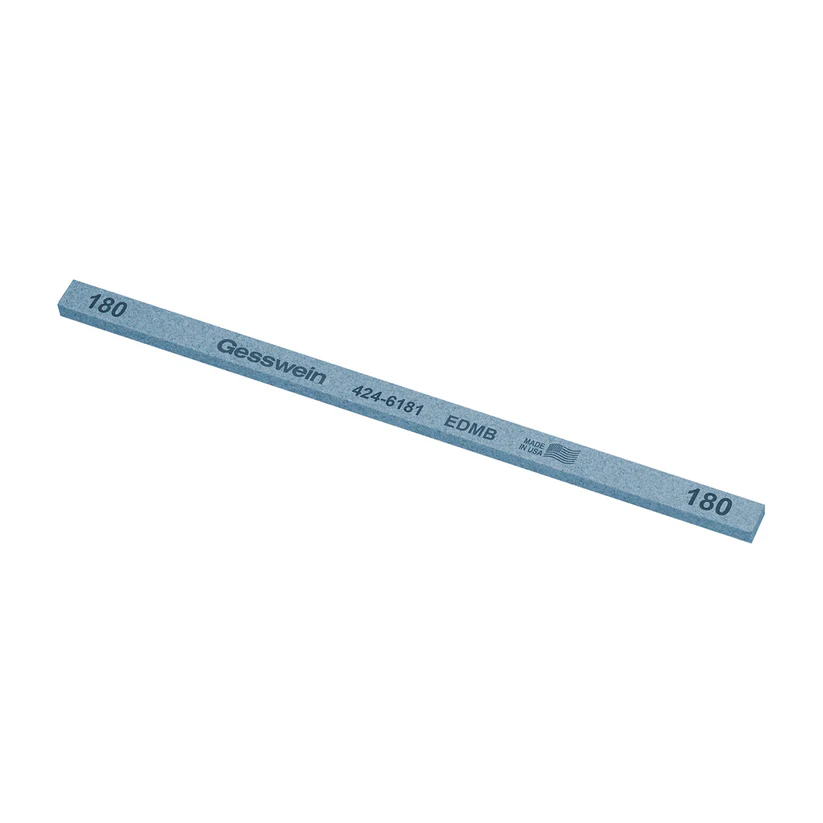 [424-6181] Gesswein® EDM Blue Stones - 1/4" x 1/8" x 6", 180 Grit  (Pkg. of 12)