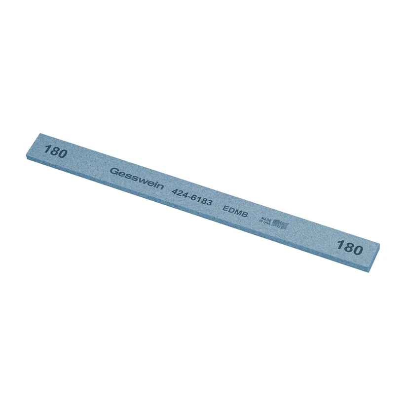 [424-6183] Gesswein® EDM Blue Stones - 1/2" x 1/8" x 6", 180 Grit  (Pkg. of 12)