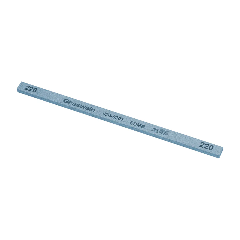 [424-6201] Gesswein® EDM Blue Stones - 1/4" x 1/8" x 6", 220 Grit  (Pkg. of 12)