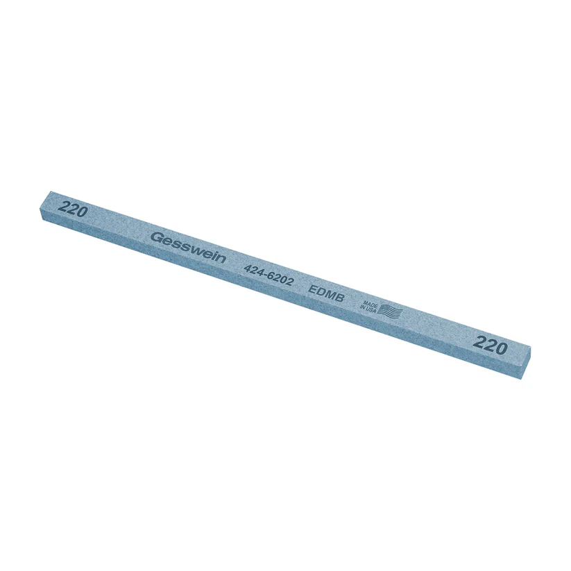 [424-6202] Gesswein® EDM Blue Stones - 1/4" x 1/4" x 6", 220 Grit  (Pkg. of 12)