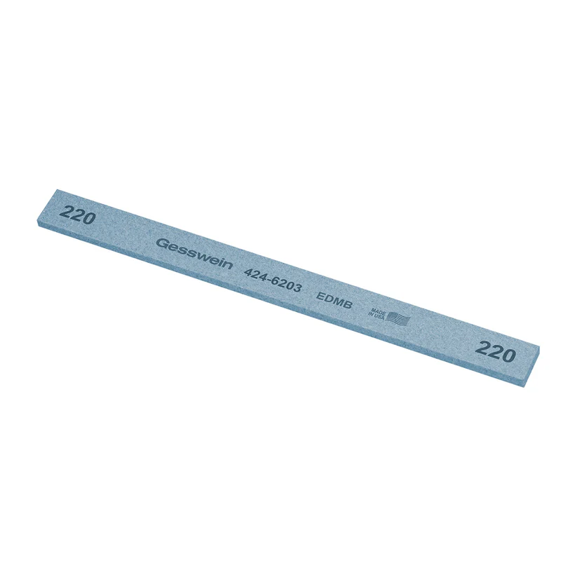 [424-6203] Gesswein® EDM Blue Stones - 1/2" x 1/8" x 6", 220 Grit  (Pkg. of 12)