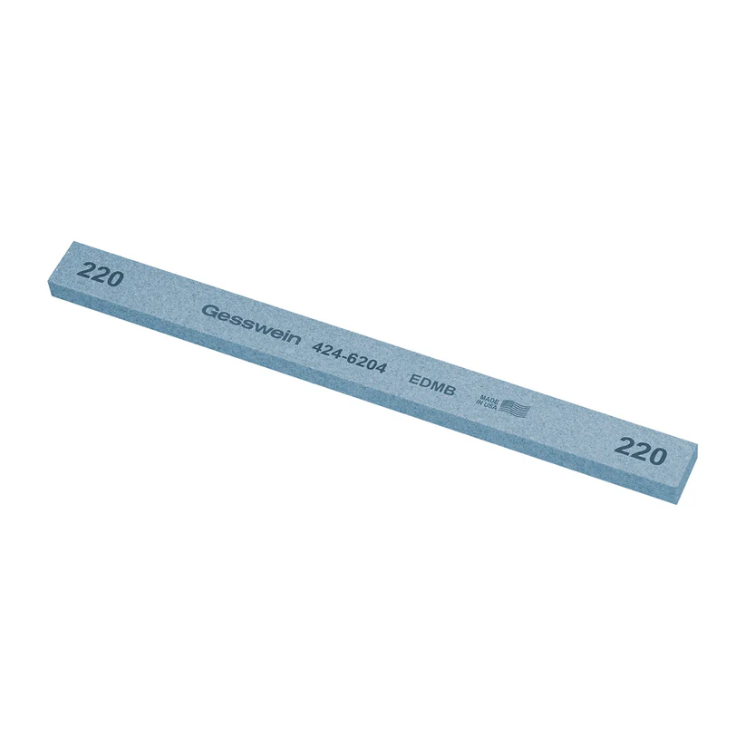 [424-6204] Gesswein® EDM Blue Stones - 1/2" x 1/4" x 6", 220 Grit  (Pkg. of 12)