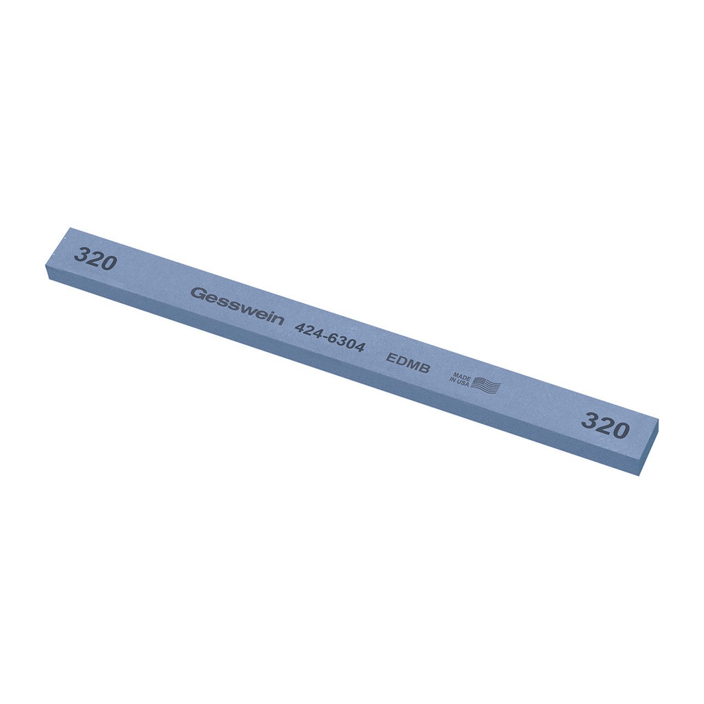 [424-6204] Gesswein® EDM Blue Stones - 1/2" x 1/4" x 6", 220 Grit  (Pkg. of 12)