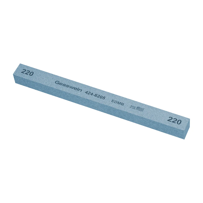 [424-6205] Gesswein® EDM Blue Stones - 1/2" x 1/2" x 6", 220 Grit  (Pkg. of 6)