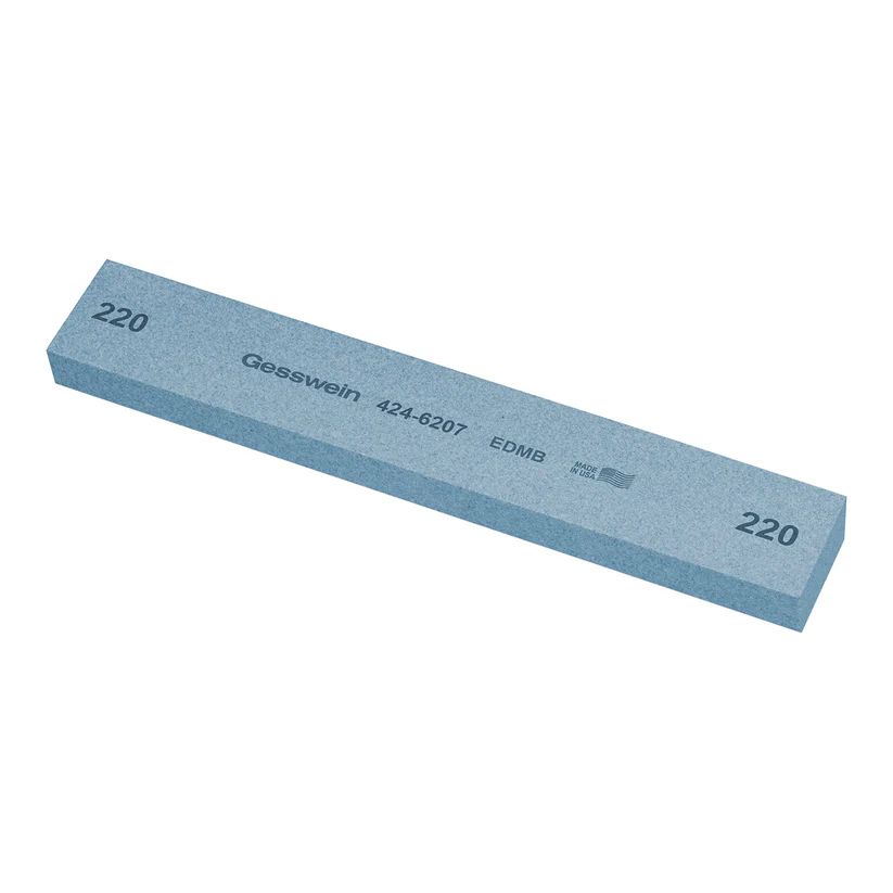 [424-6207] Gesswein® EDM Blue Stones - 1" x 1/2" x 6", 220 Grit  (Pkg. of 6)