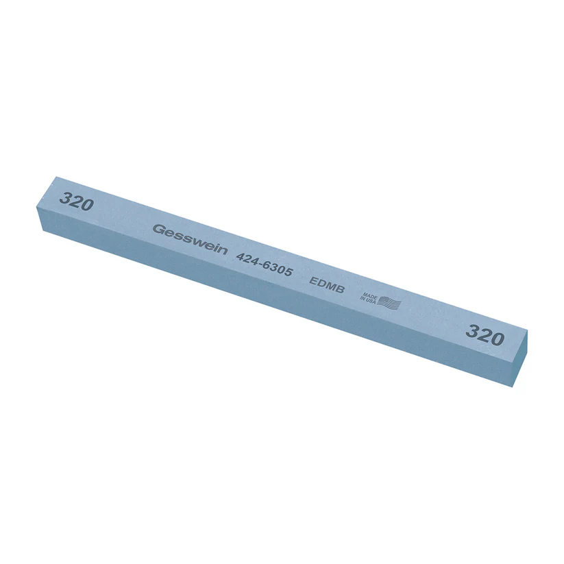 [424-6305] Gesswein® EDM Blue Stones - 1/2" x 1/2" x 6", 320 Grit  (Pkg. of 6)