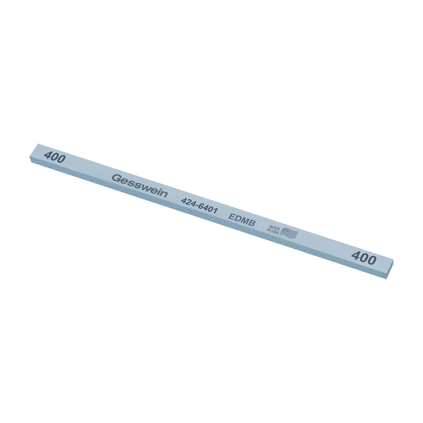 [424-6401] Gesswein® EDM Blue Stones - 1/4" x 1/8" x 6", 400 Grit  (Pkg. of 12)