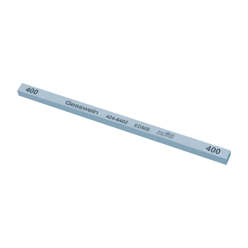[424-6402] Gesswein® EDM Blue Stones - 1/4" x 1/4" x 6", 400 Grit  (Pkg. of 12)