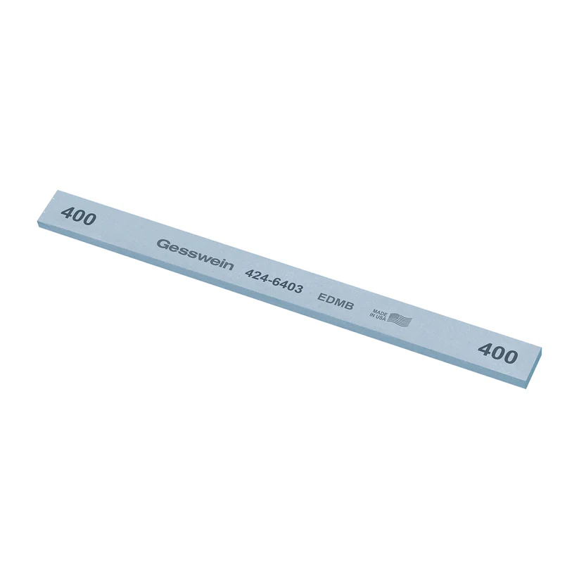[424-6403] Gesswein® EDM Blue Stones - 1/2" x 1/8" x 6", 400 Grit  (Pkg. of 12)