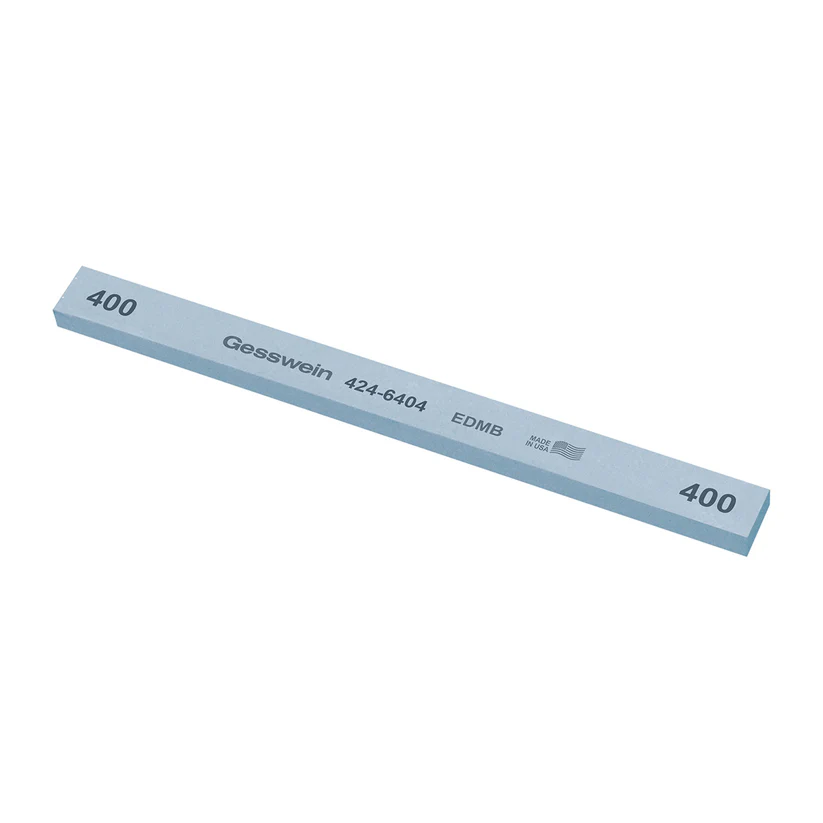 [424-6404] Gesswein® EDM Blue Stones - 1/2" x 1/4" x 6", 400 Grit  (Pkg. of 12)