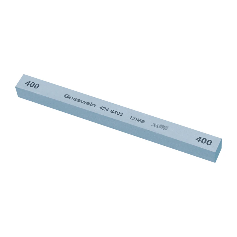 [424-6405] Gesswein® EDM Blue Stones - 1/2" x 1/2" x 6", 400 Grit  (Pkg. of 6)