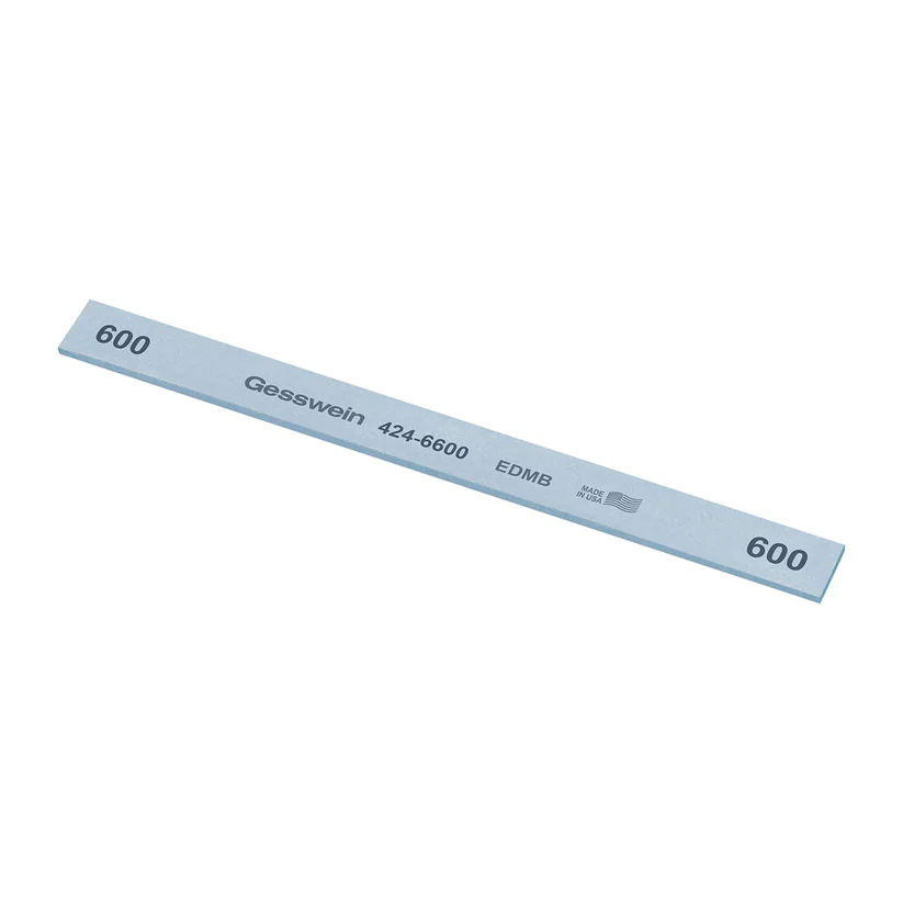 [424-6600] Gesswein® EDM Blue Stones - 1/2" x 1/16" x 6", 600 Grit  (Pkg. of 12)