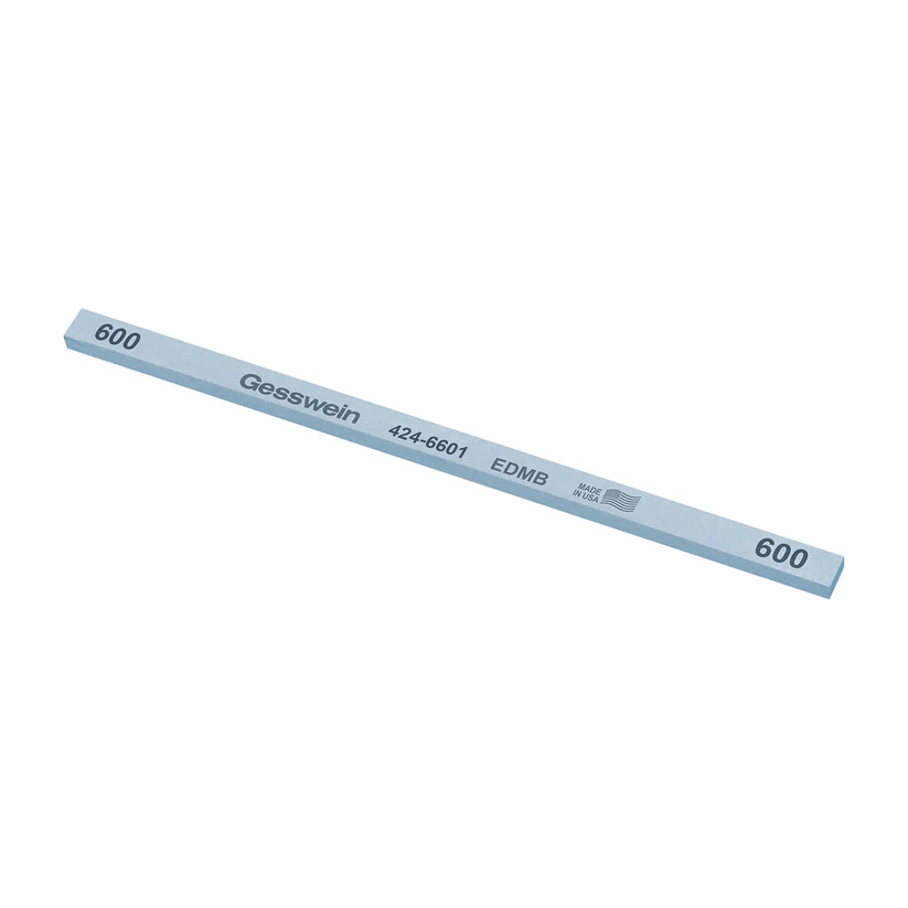 [424-6601] Gesswein® EDM Blue Stones - 1/4" x 1/8" x 6", 600 Grit  (Pkg. of 12)