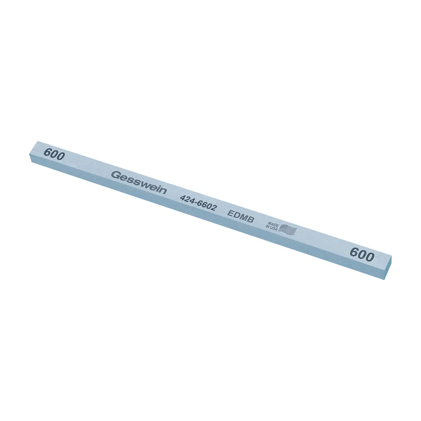 [424-6602] Gesswein® EDM Blue Stones - 1/4" x 1/4" x 6", 600 Grit  (Pkg. of 12)