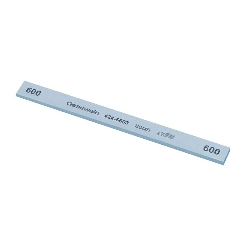 [424-6603] Gesswein® EDM Blue Stones - 1/2" x 1/8" x 6", 600 Grit  (Pkg. of 12)