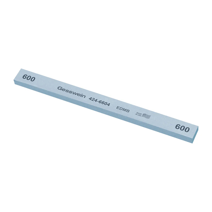 [424-6604] Gesswein® EDM Blue Stones - 1/2" x 1/4" x 6", 600 Grit  (Pkg. of 12)