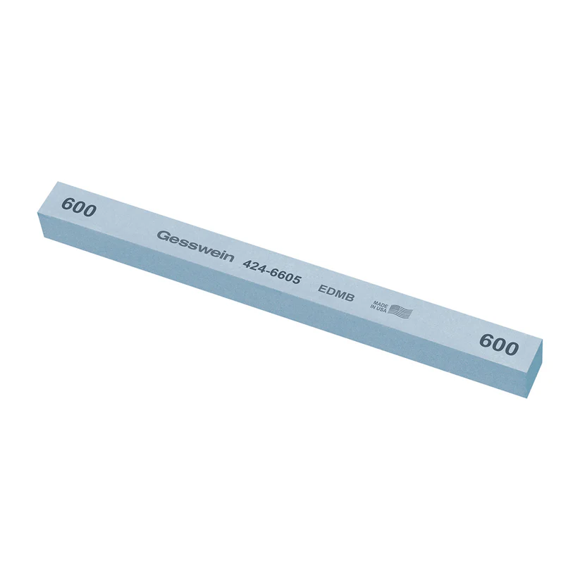 [424-6605] Gesswein® EDM Blue Stones - 1/2" x 1/2" x 6", 600 Grit  (Pkg. of 6)