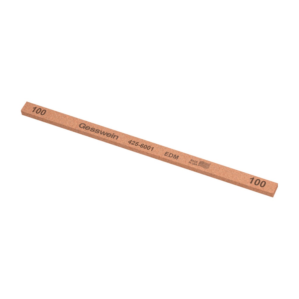 [425-6000] Gesswein® EDM Stones - 1/2" x 1/16" x 6", 100 Grit  (Pkg. of 12)