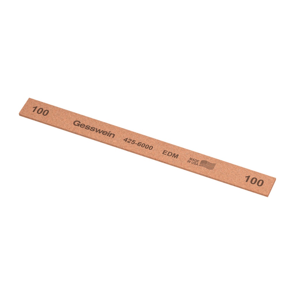 [425-6001] Gesswein® EDM Stones - 1/4" x 1/8" x 6", 100 Grit  (Pkg. of 12)
