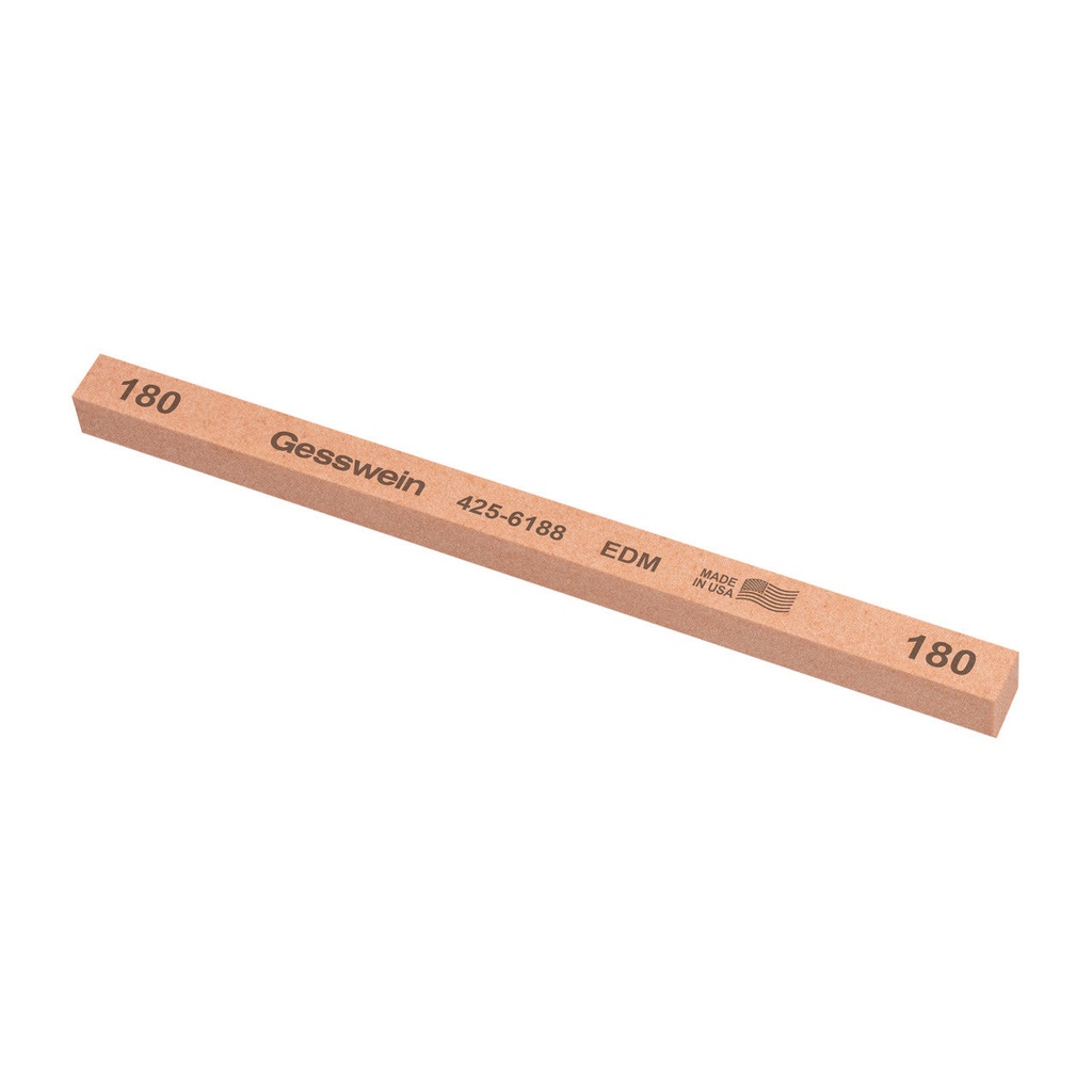 [425-6188] Gesswein® EDM Stones - 3/8" x 3/8" x 6", 180 Grit  (Pkg. of 12)